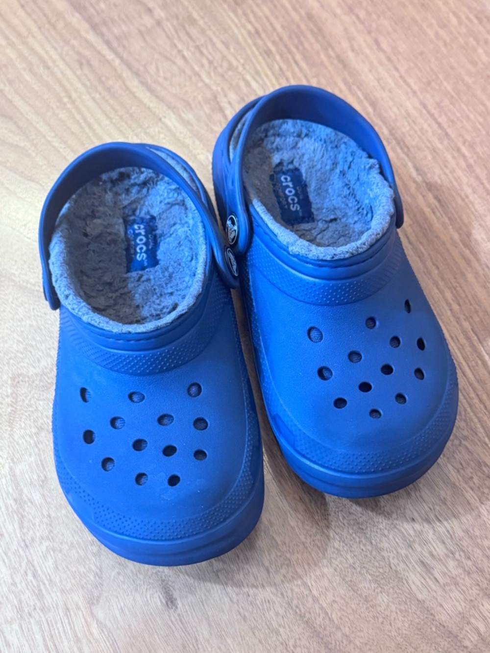 Crocs Kids Classic Lined Clogs Navy Blue. Size J1 / Little Kid 1